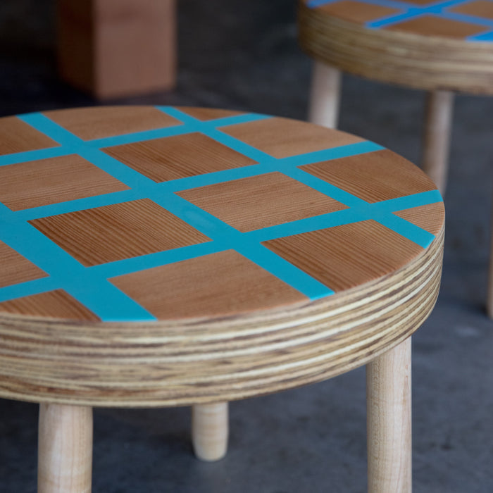 Toad Stool - Turquoise Grid